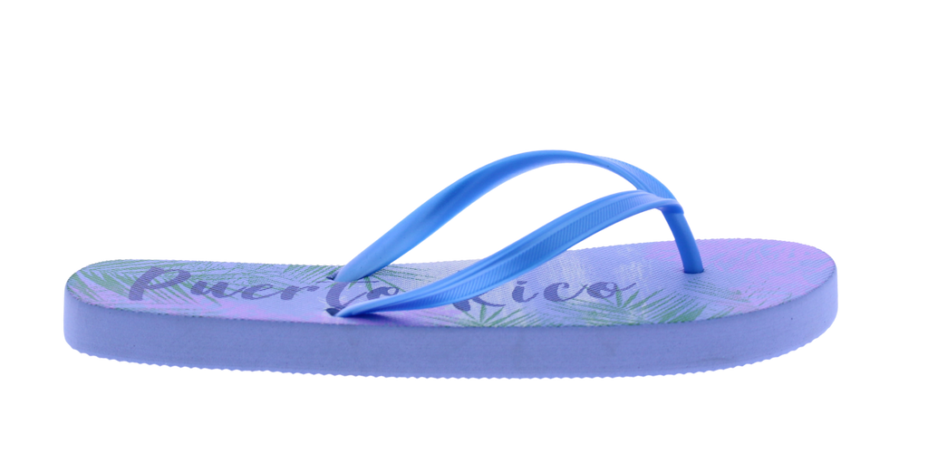 Women Puerto Rico Tropical Print Flip Flop