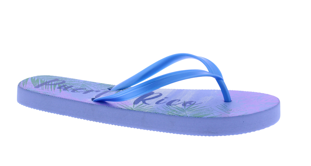 Women Puerto Rico Tropical Print Flip Flop
