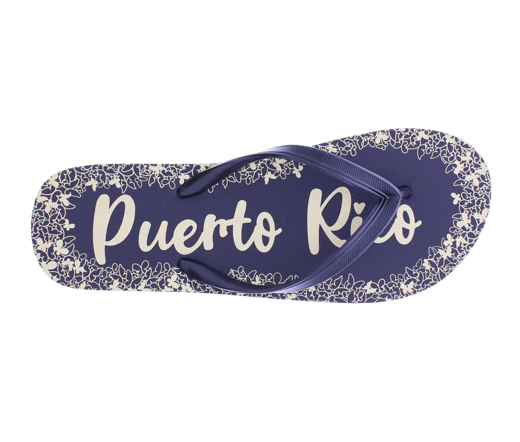 Women Puerto Rico Butterfly Print Flip Flop