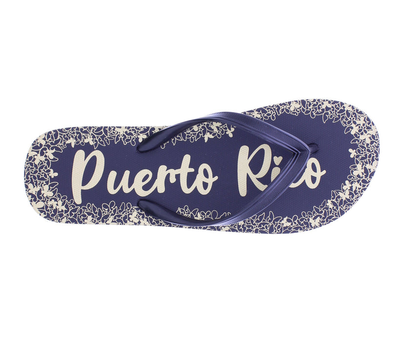 Women Puerto Rico Butterfly Print Flip Flop