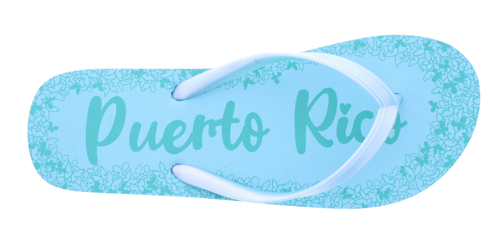 Women Puerto Rico Butterfly Print Flip Flop