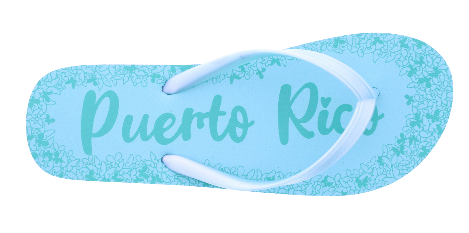 Women Puerto Rico Butterfly Print Flip Flop