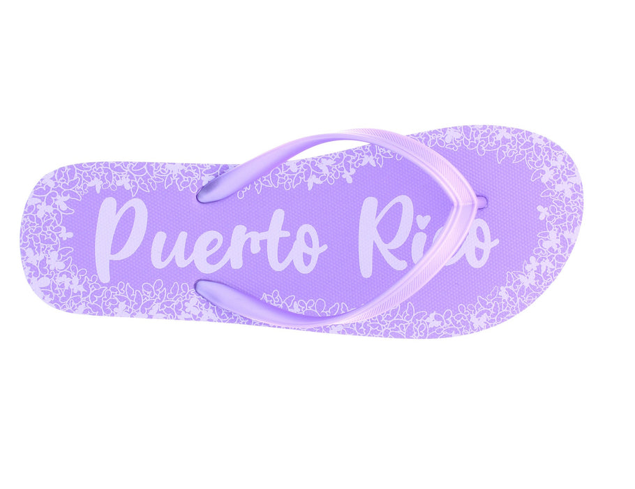 Women Puerto Rico Butterfly Print Flip Flop