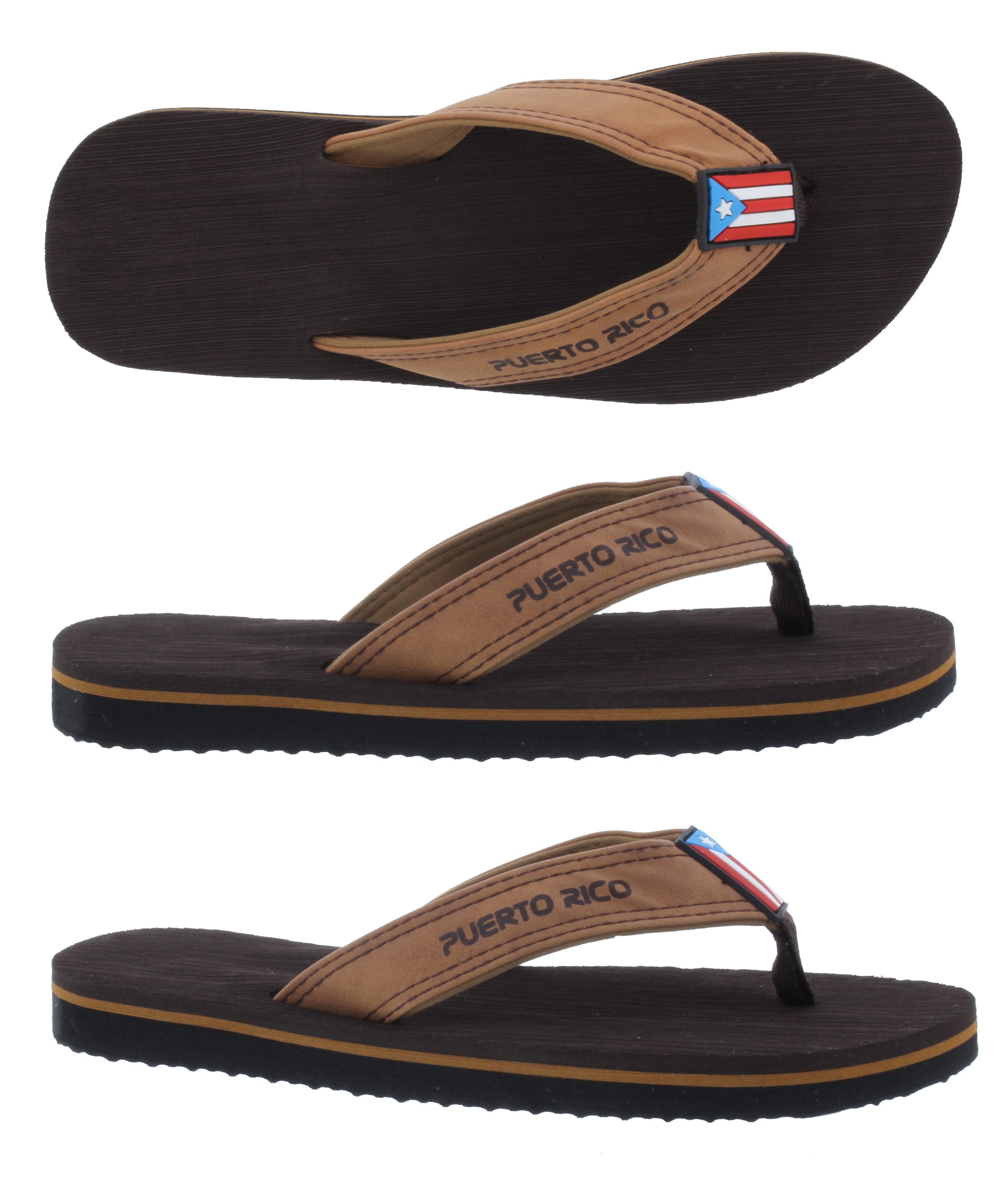 Women Puerto Rico Flip Flop with Flag