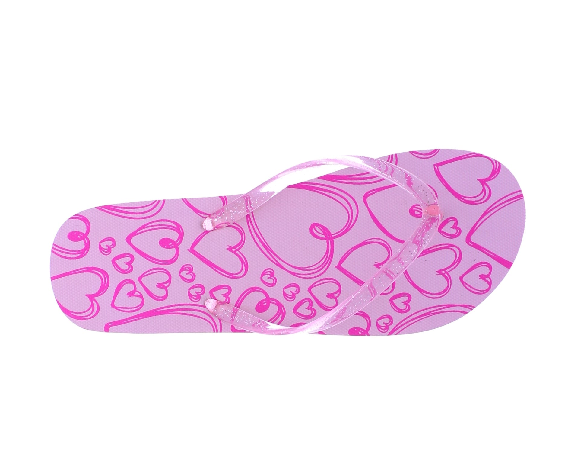 Women Heart Print Flip Flop