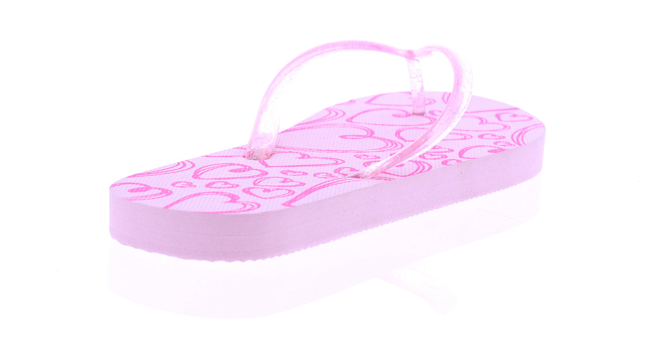 Women Heart Print Flip Flop