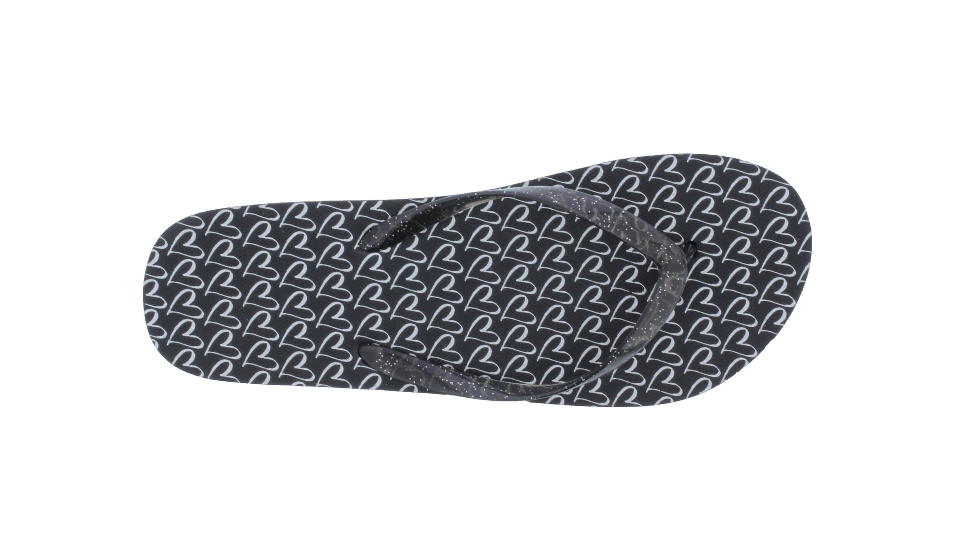 Women Flip Flop with Clear Glitter Thong