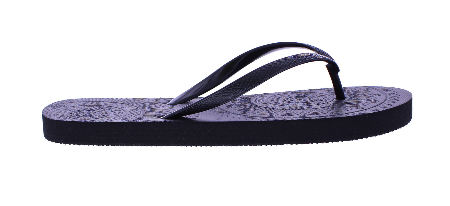 Women Embossed Flip Flop