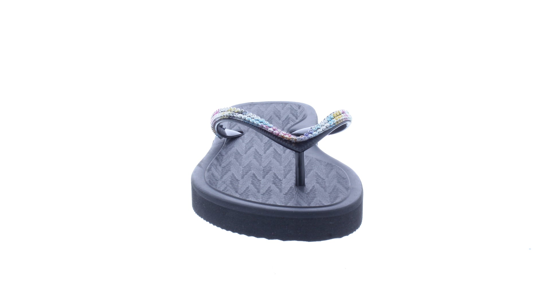 Women Flip Flop with Multicolor Rhinestones