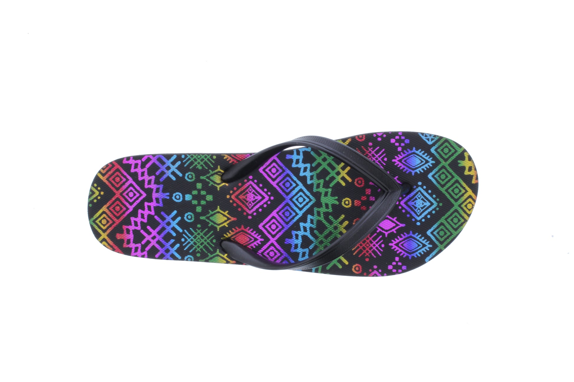 Women Flip Flop with Metallic Multicolor Designs
