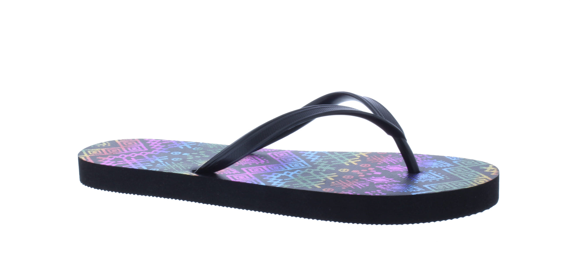 Women Flip Flop with Metallic Multicolor Designs