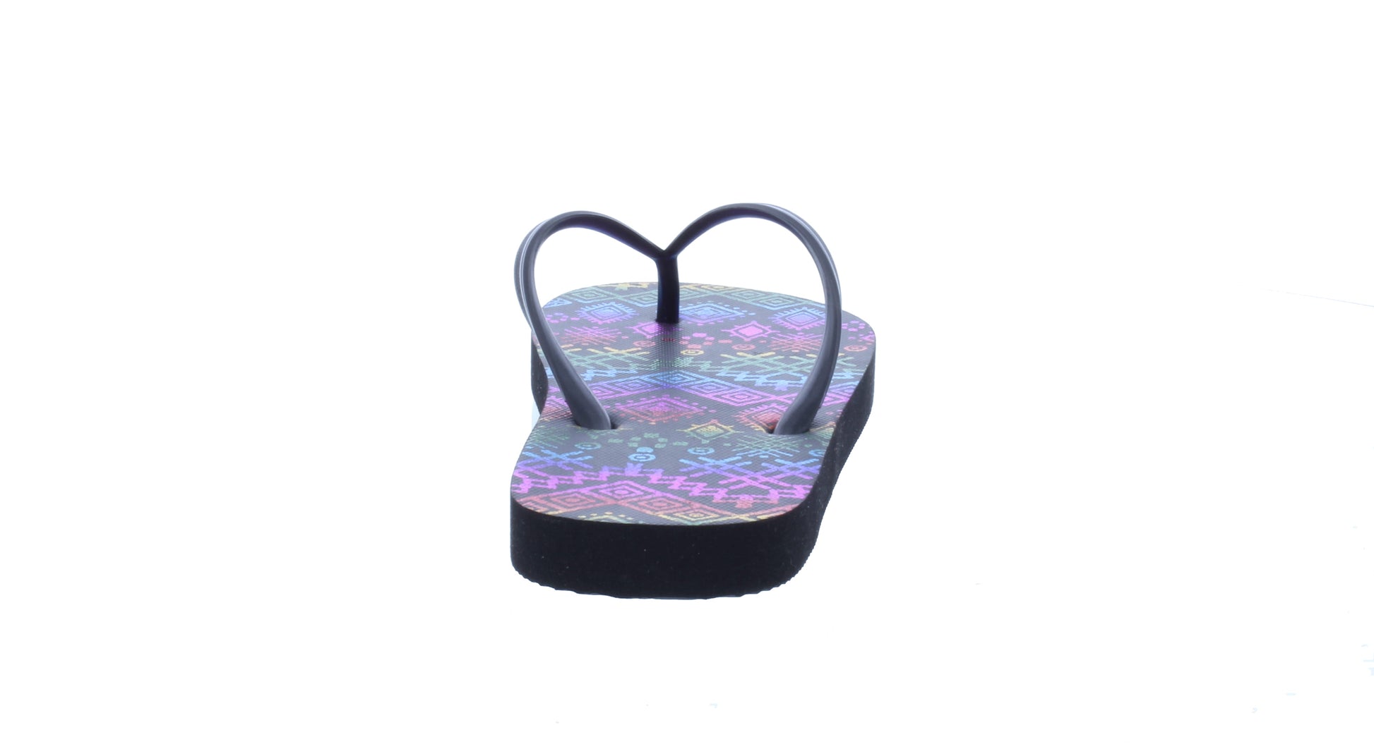 Women Flip Flop with Metallic Multicolor Designs