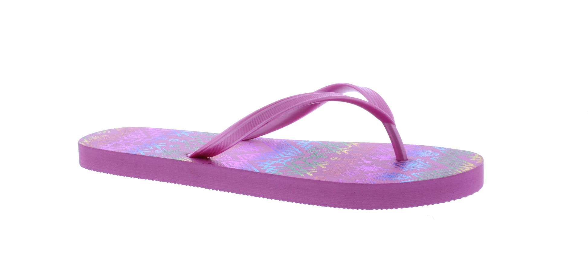 Women Flip Flop with Metallic Multicolor Designs