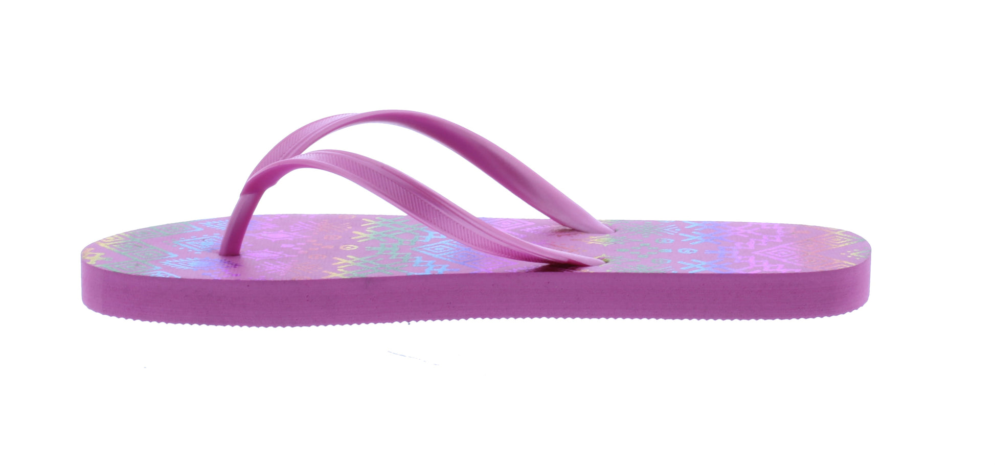 Women Flip Flop with Metallic Multicolor Designs