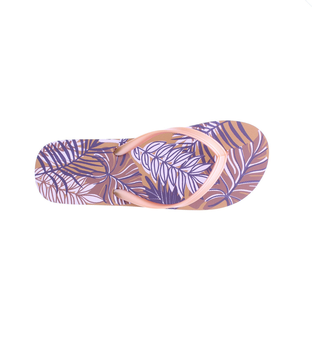 Women Tropical Leaves Print Flip Flop