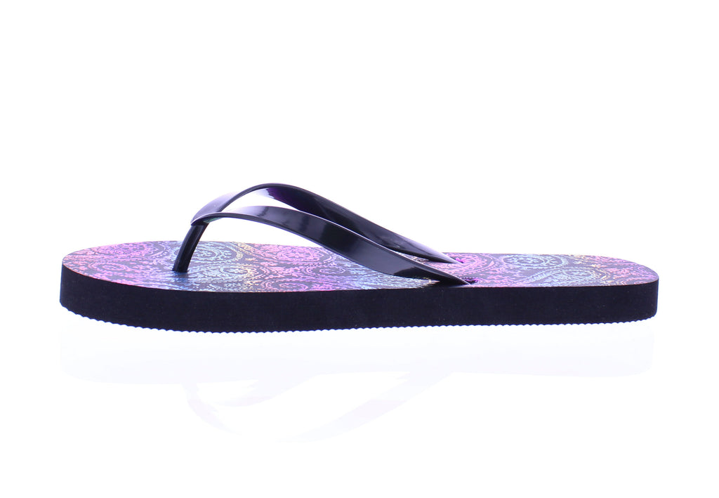 Women Multicolor Metallic Flip Flop