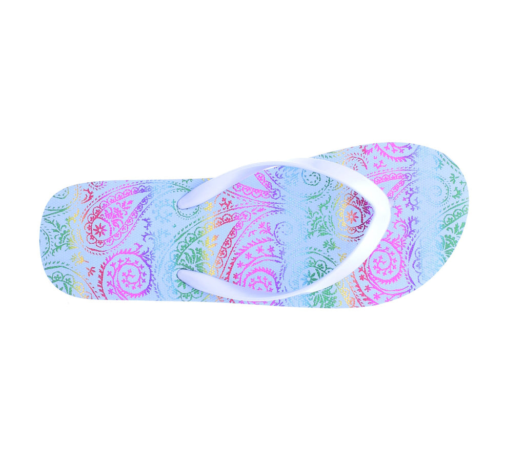 Women Multicolor Metallic Flip Flop