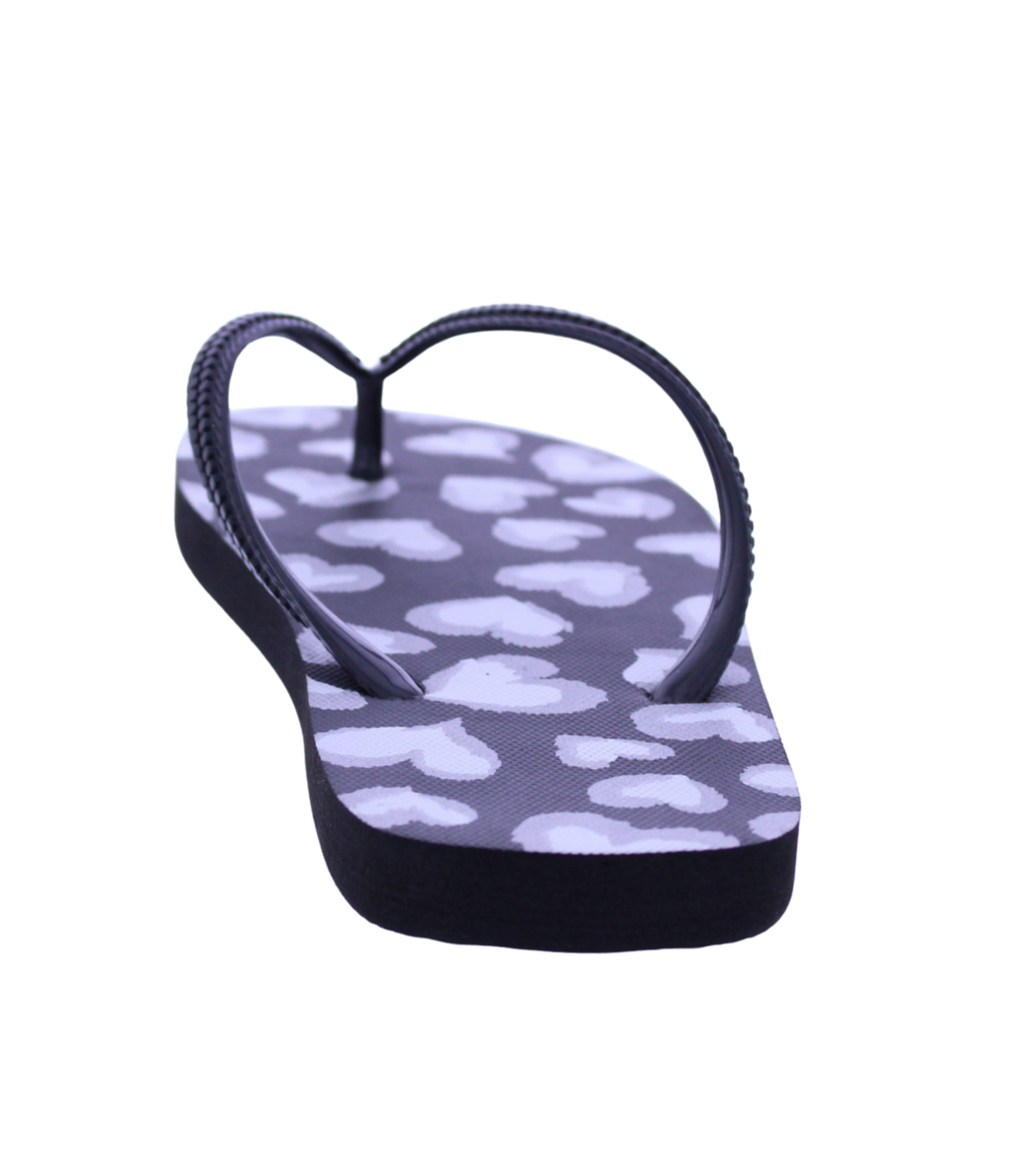 Women Heart Print Flip Flop