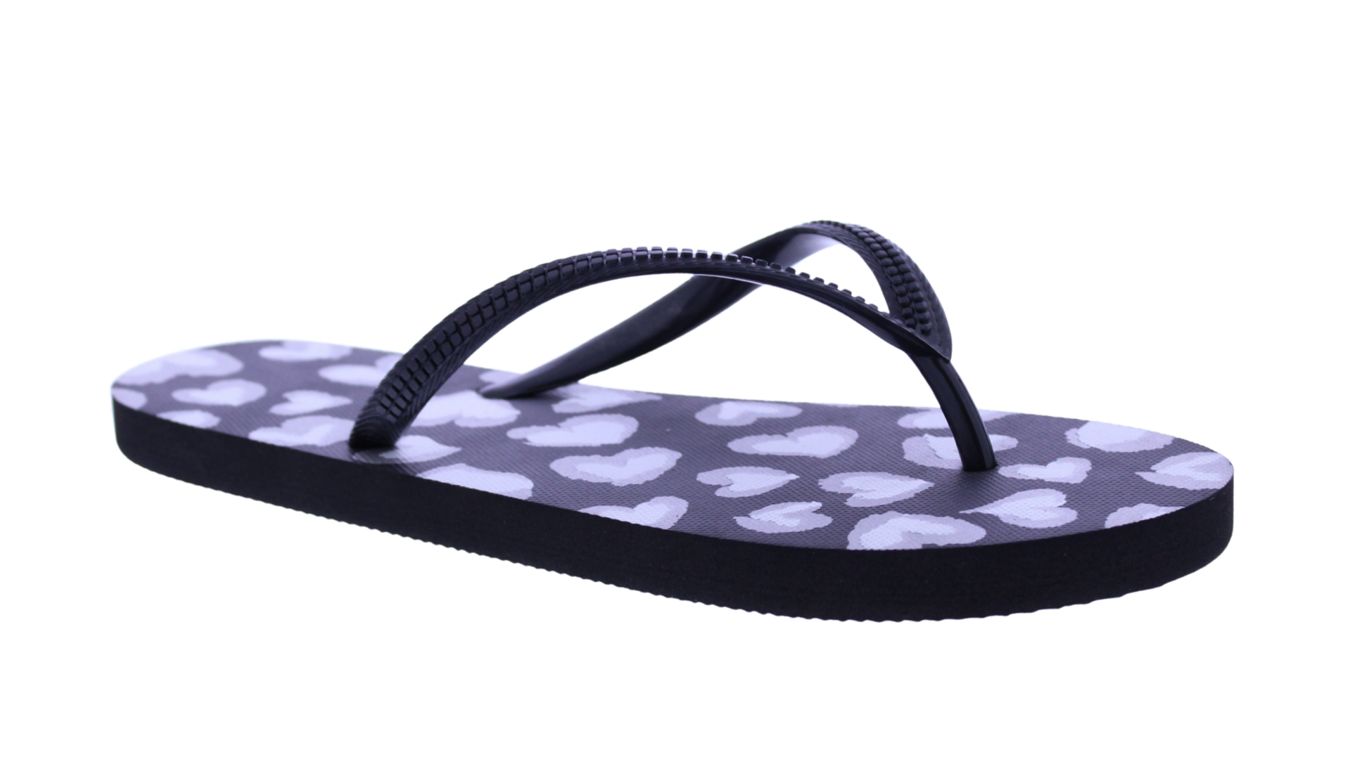 Women Heart Print Flip Flop