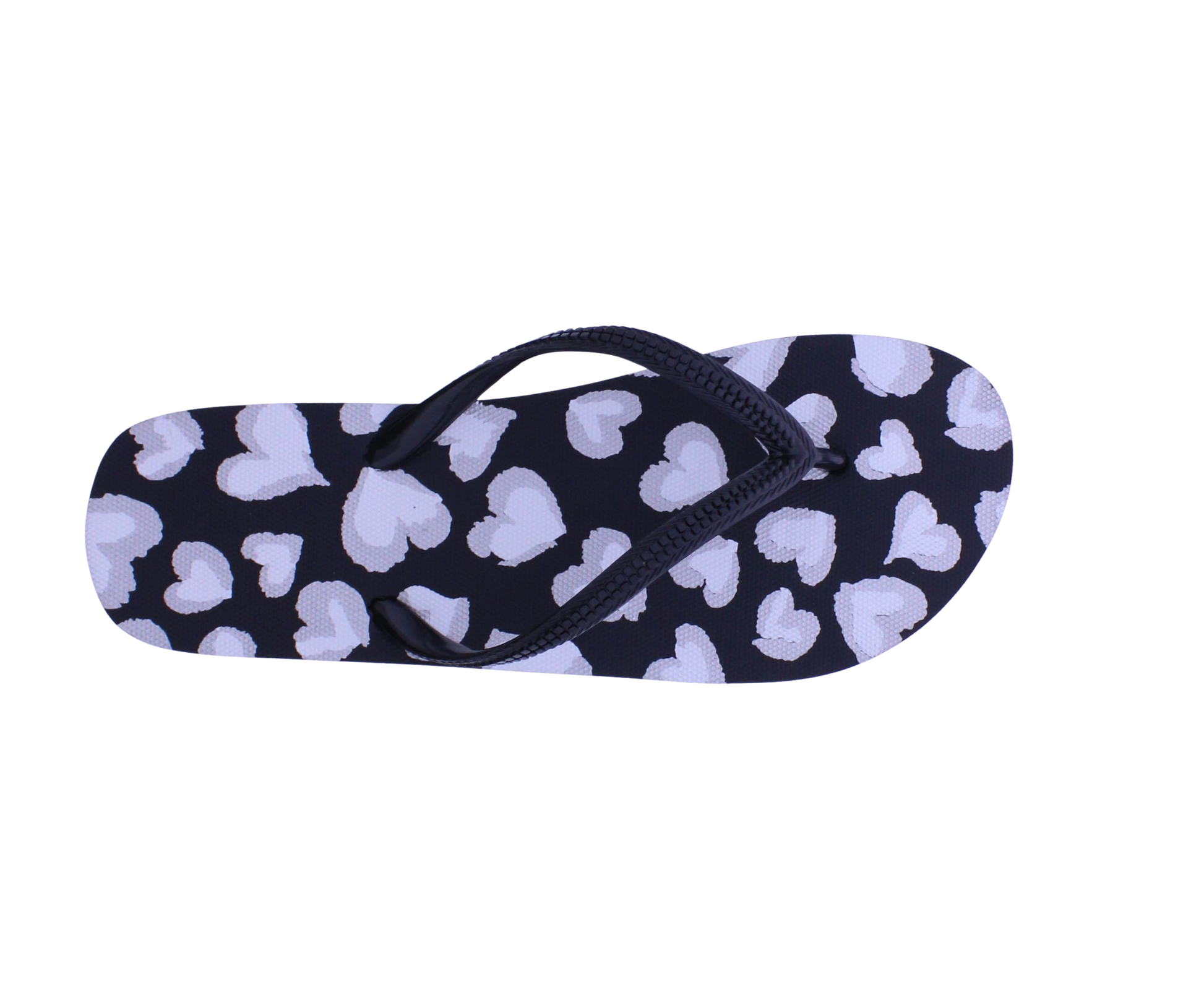 Women Heart Print Flip Flop