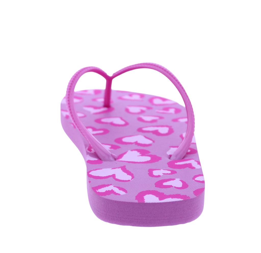 Women Heart Print Flip Flop