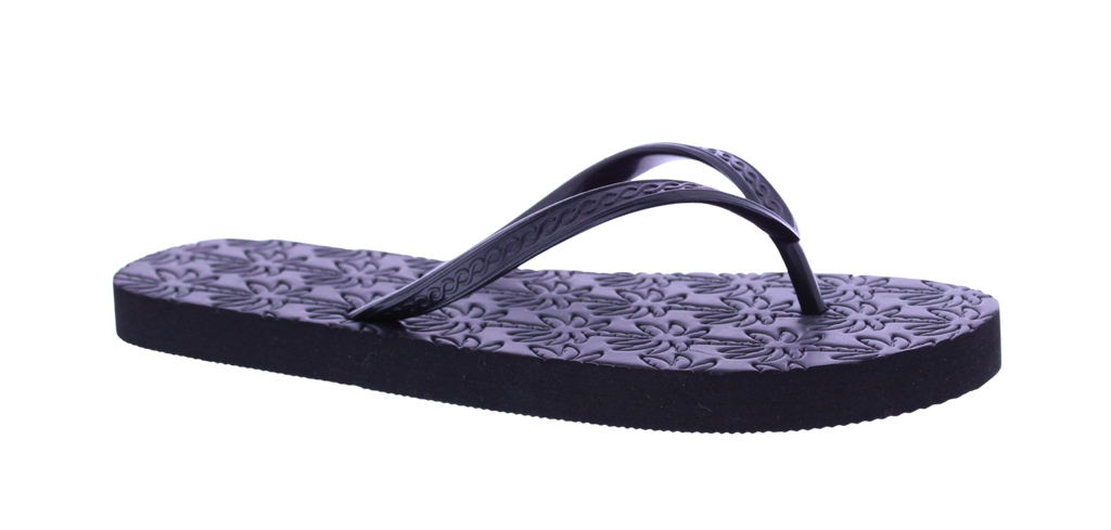 Women Palm Tree Embossed Flip Flop