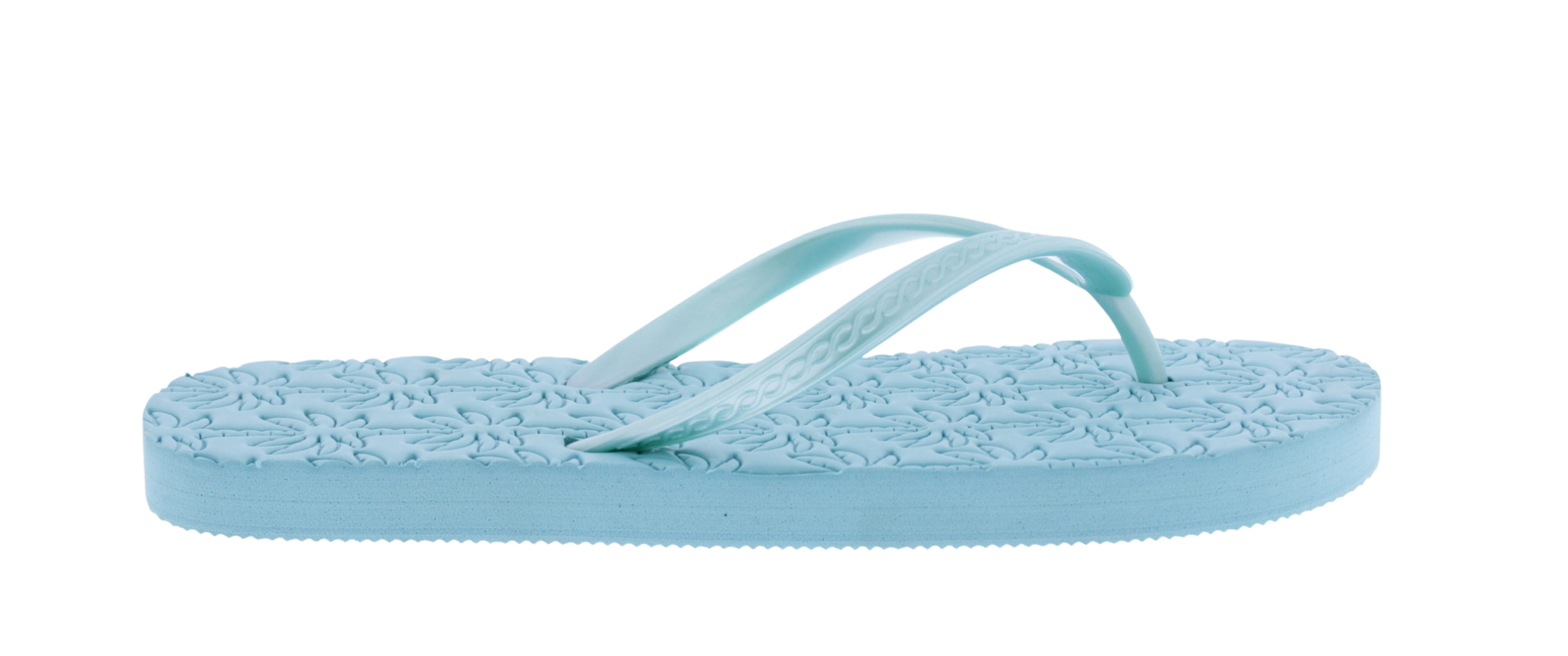 Women Palm Tree Embossed Flip Flop