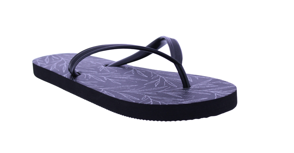Women Metallic Leaf Print Flip Flop