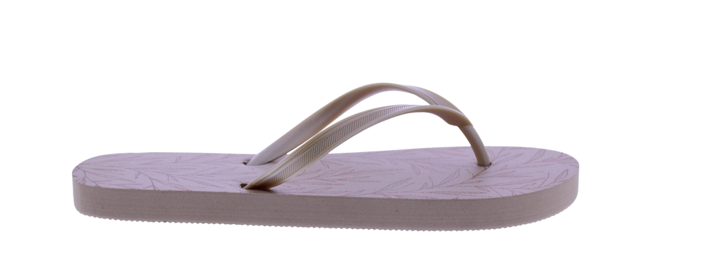 Women Metallic Leaf Print Flip Flop