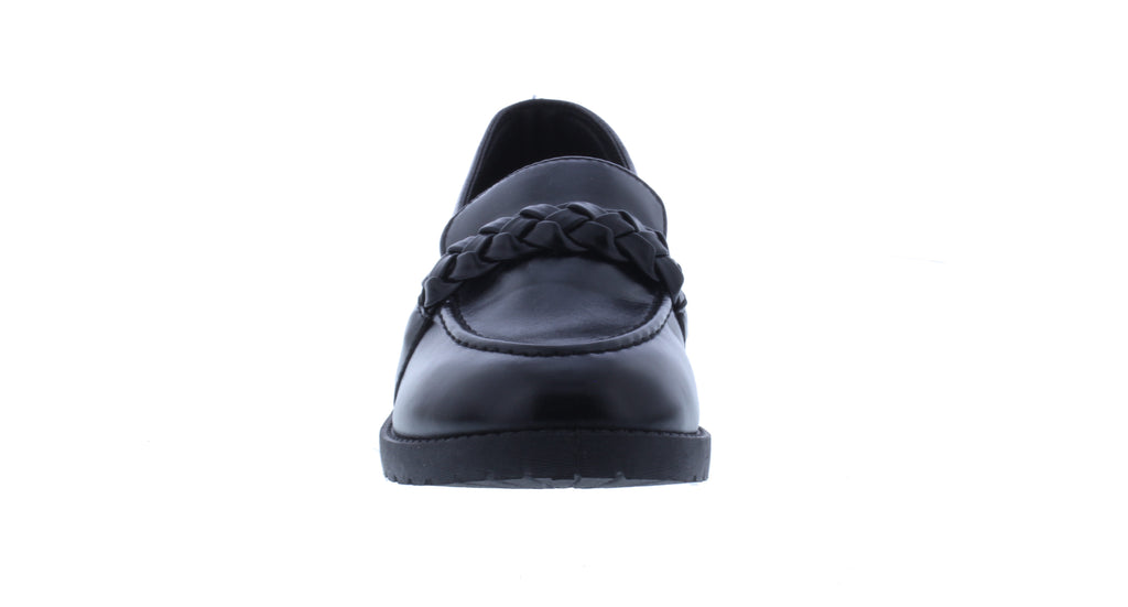 Women Faux Leather Braided Loafer