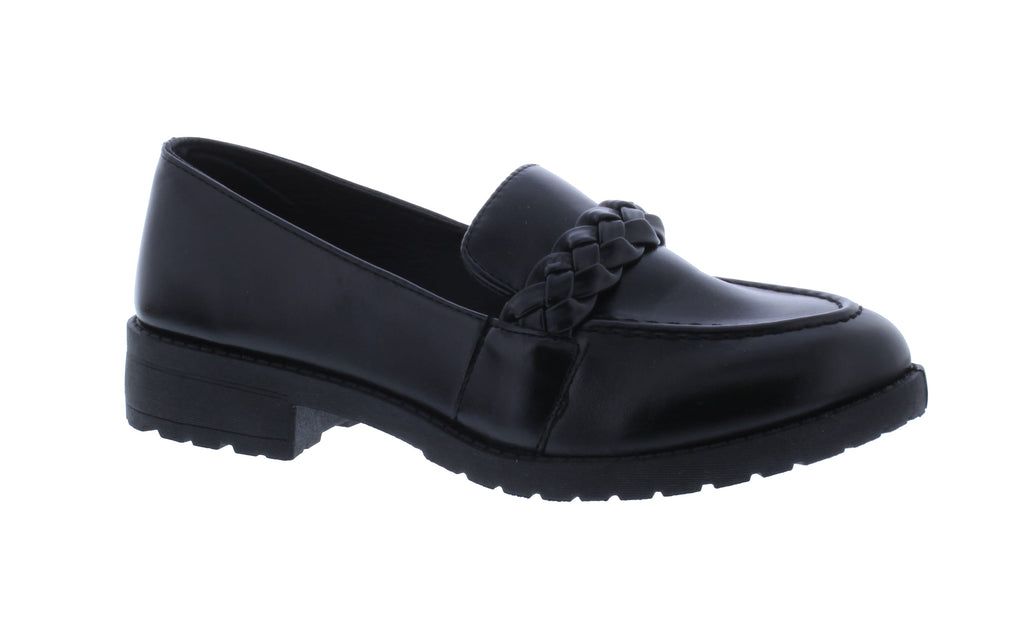 Women Faux Leather Braided Loafer