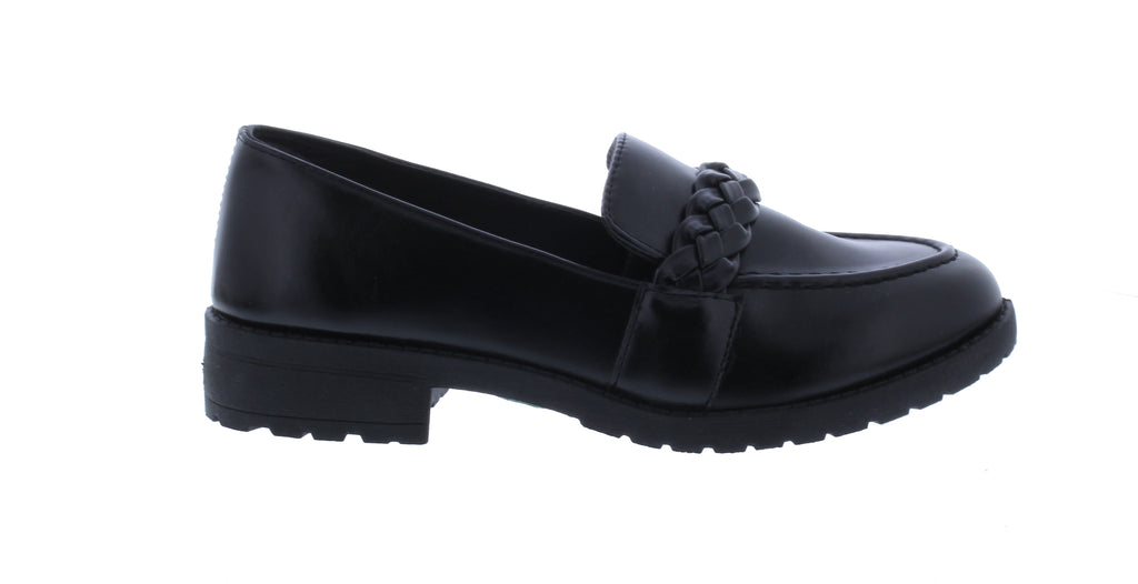 Women Faux Leather Braided Loafer