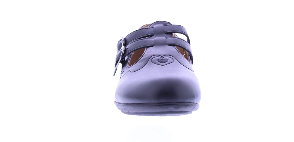 Women School Shoe with Double Buckle Closure