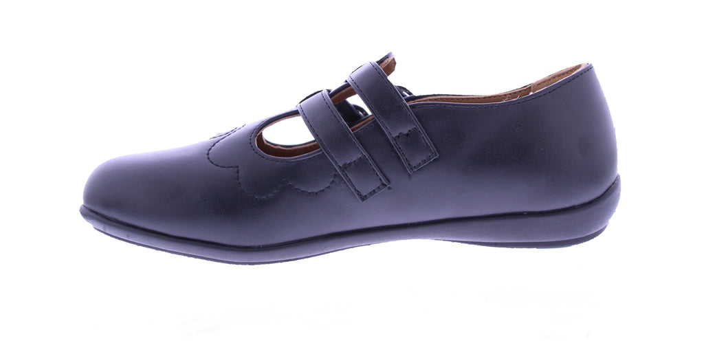 Women School Shoe with Double Buckle Closure
