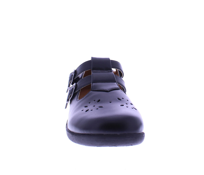 Women Double Buckle School Shoe