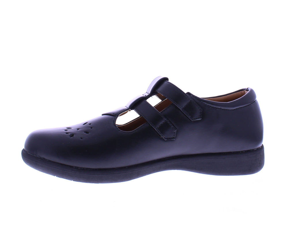 Women Double Buckle School Shoe