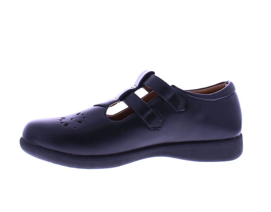 Women Double Buckle School Shoe