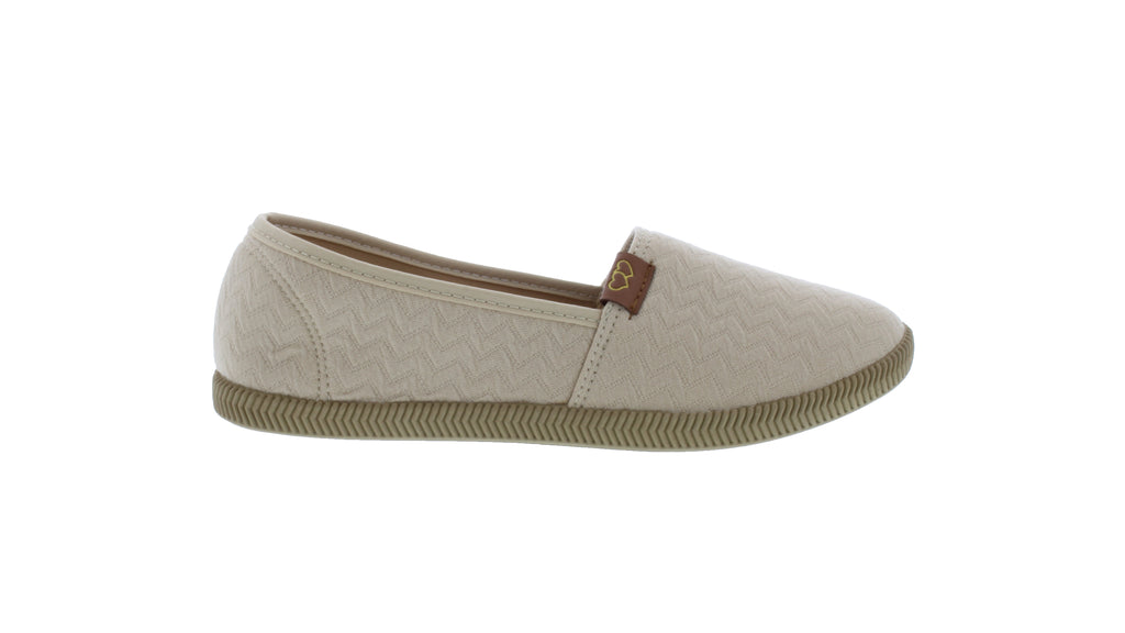Women Quilted Fabric Slip On Sneaker