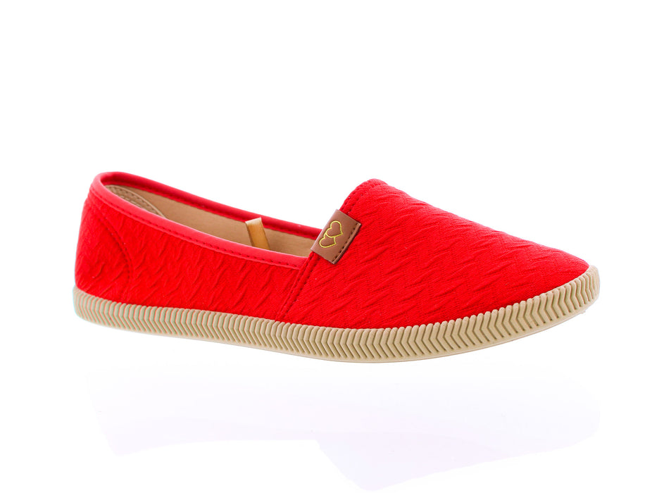 Women Quilted Fabric Slip On Sneaker