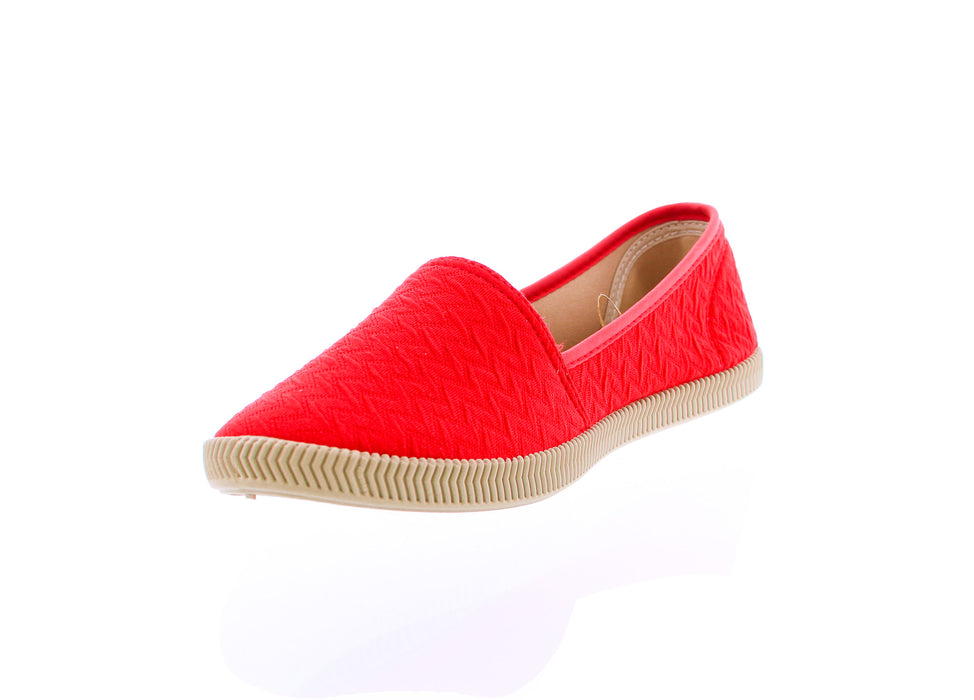 Women Quilted Fabric Slip On Sneaker