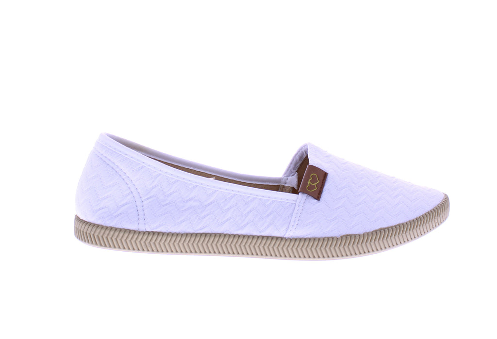 Women Quilted Fabric Slip On Sneaker