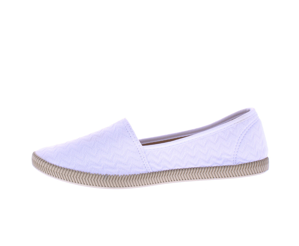 Women Quilted Fabric Slip On Sneaker