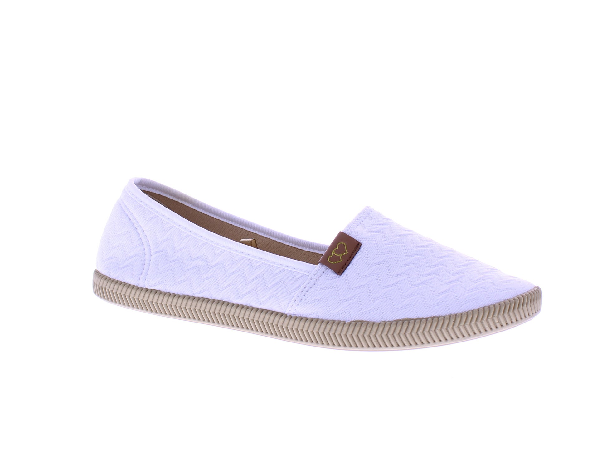 Women Quilted Fabric Slip On Sneaker