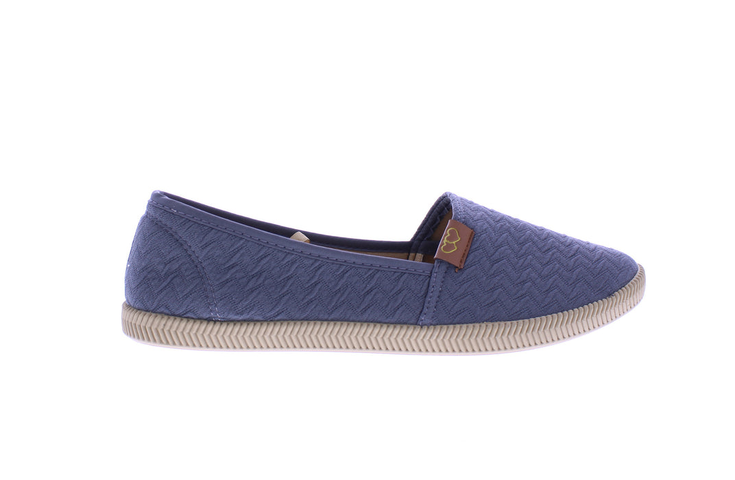 Women Quilted Fabric Slip On Sneaker