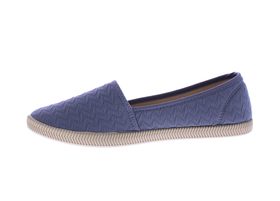 Women Quilted Fabric Slip On Sneaker