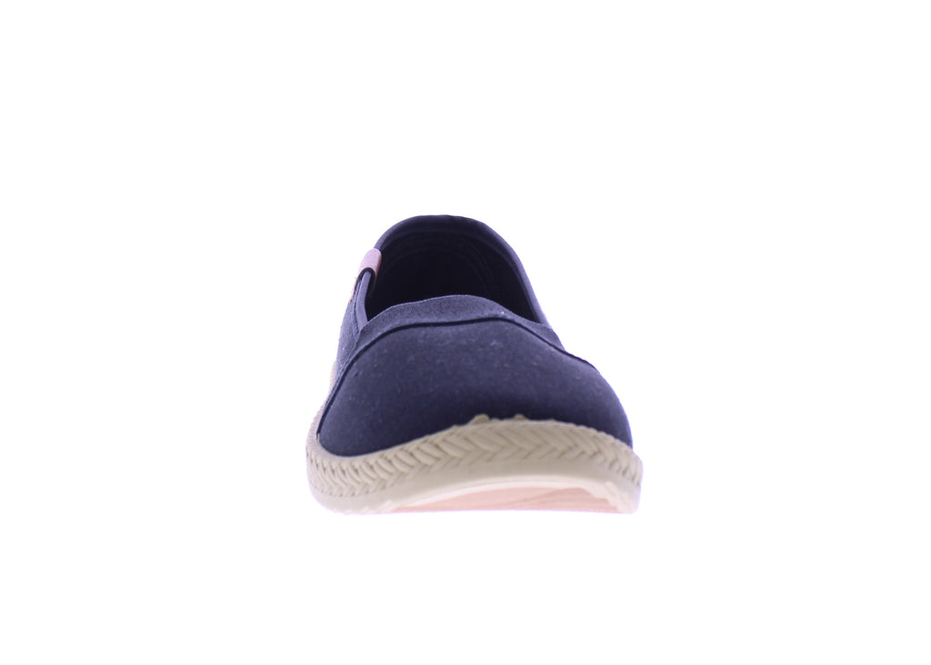 Zapatillas sin cordones de tela para mujer con elástico