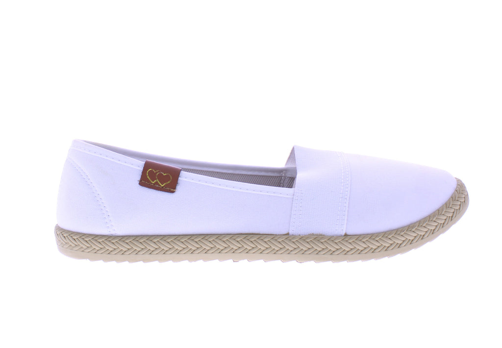 Zapatillas sin cordones de tela para mujer con elástico