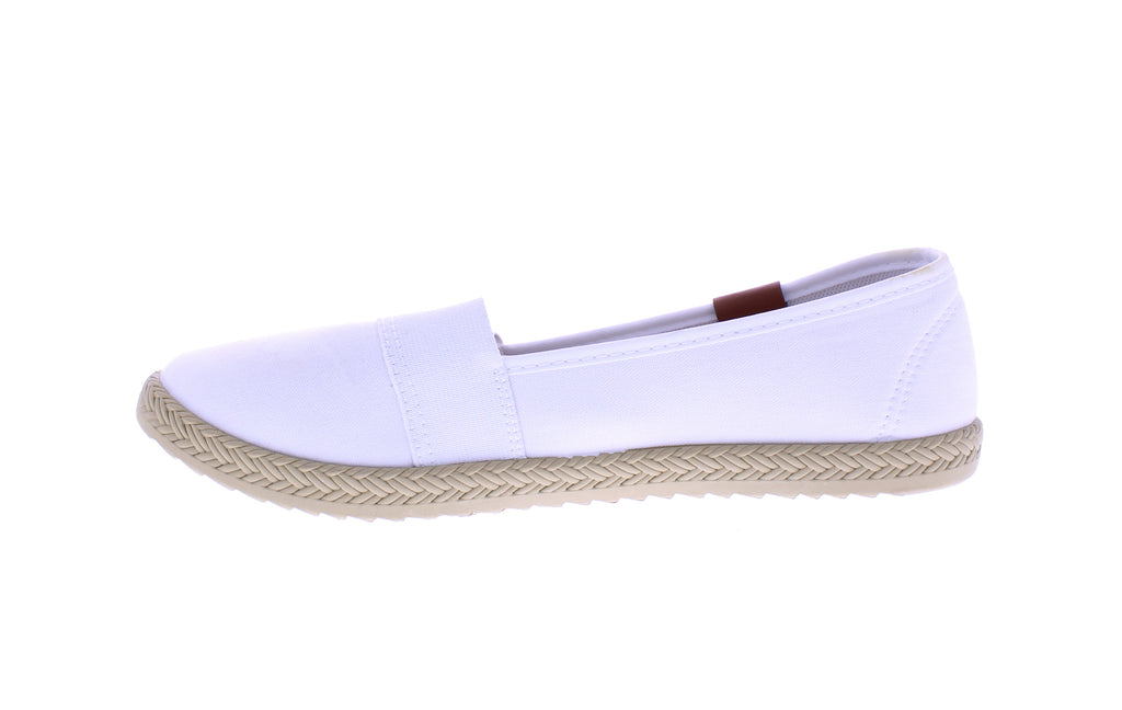Zapatillas sin cordones de tela para mujer con elástico
