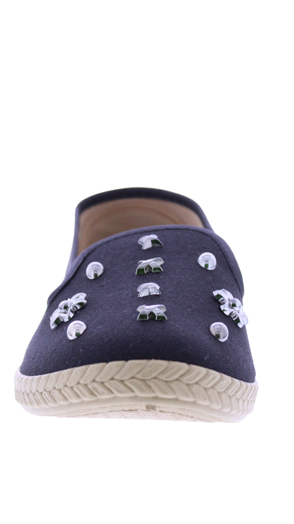 Women's Studded Canvas Slip-On Espadrilles