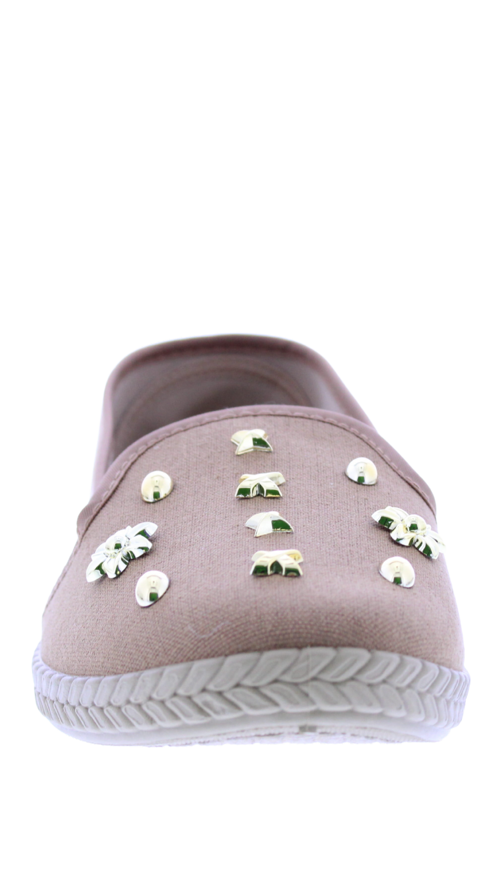 Women's Studded Canvas Slip-On Espadrilles